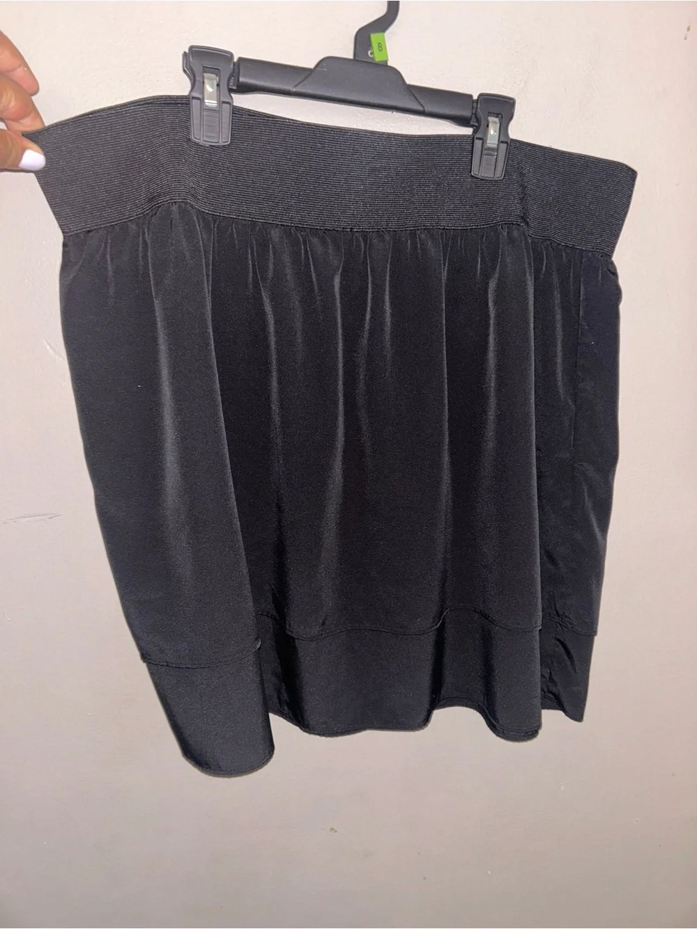Elle Skirt - black layered flowy w/elastic waistband